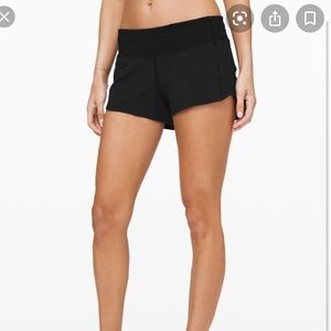 Lulu lemon speed up shorts in black